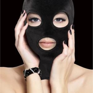 Ouch! Stretchable Hood Mask with Eye and Mouth Openings - Black Universal Fit