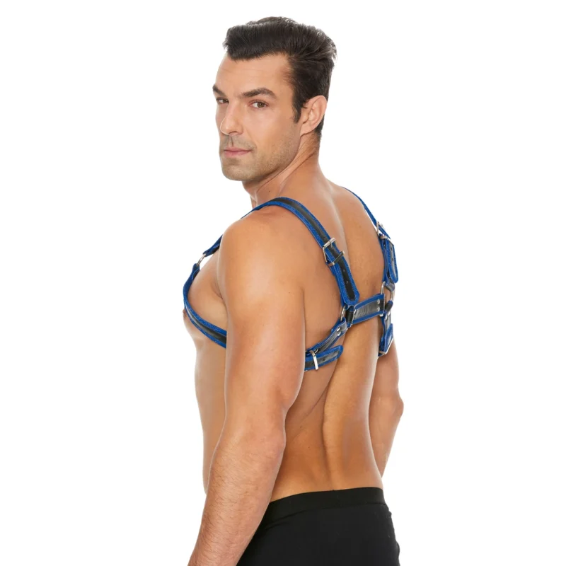 Luxe Bonded Leather Bulldog Harness S/M - Adjustable Straps & Buckles