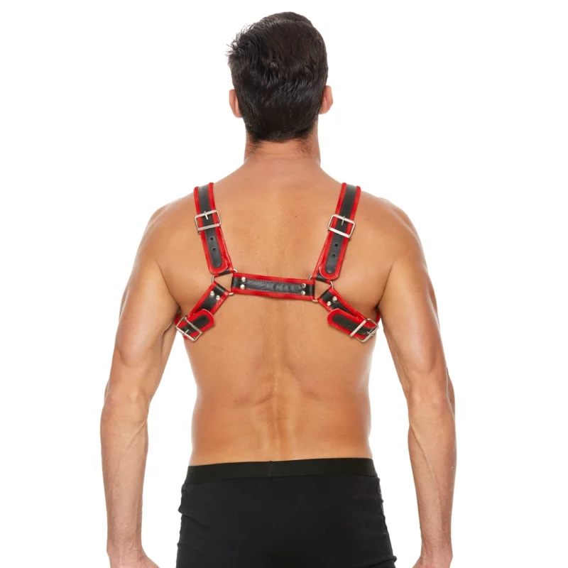 Kiotos Leather Bulldog Harness S/M - Adjustable Bonded Leather Chest Strap