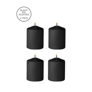 Tease Candles Disobedient Set of 4 Black - Low Temperature Wax