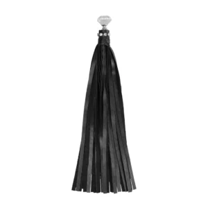 DIAMOND Line Flogger - Elegant Faux Leather Whip with Studded Handle