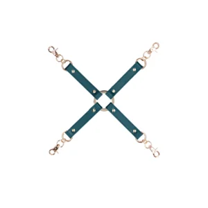 Ouch Halo Hogtie Connector Gold - Premium Leather Look, Adjustable