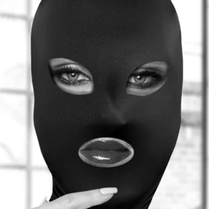 Pipedream Subversion Mask Black - Full Head Open Eyes & Mouth Hood