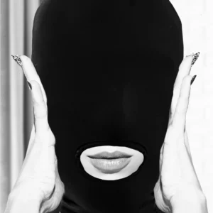 Ouch! Stretchable Shiny Hood Comfortable Lightweight Mask Black