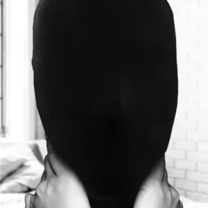 Kiotos Subjugation Mask Black Stretch Hood with Rear Zipper Closure