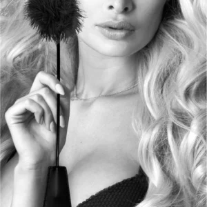 Ouch! Crop with Tickle Feather - Dual Sensation Intimate Accessory