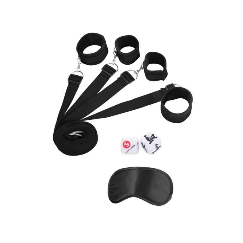 Pipedream Fetish Fantasy Bed Restraint System Adjustable Nylon Straps