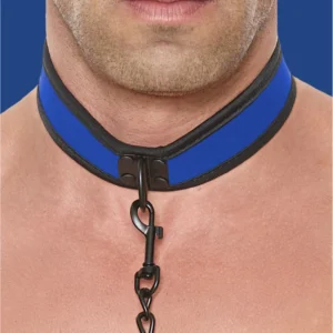 OUCH! Adjustable Neoprene Collar with Detachable Leash Black