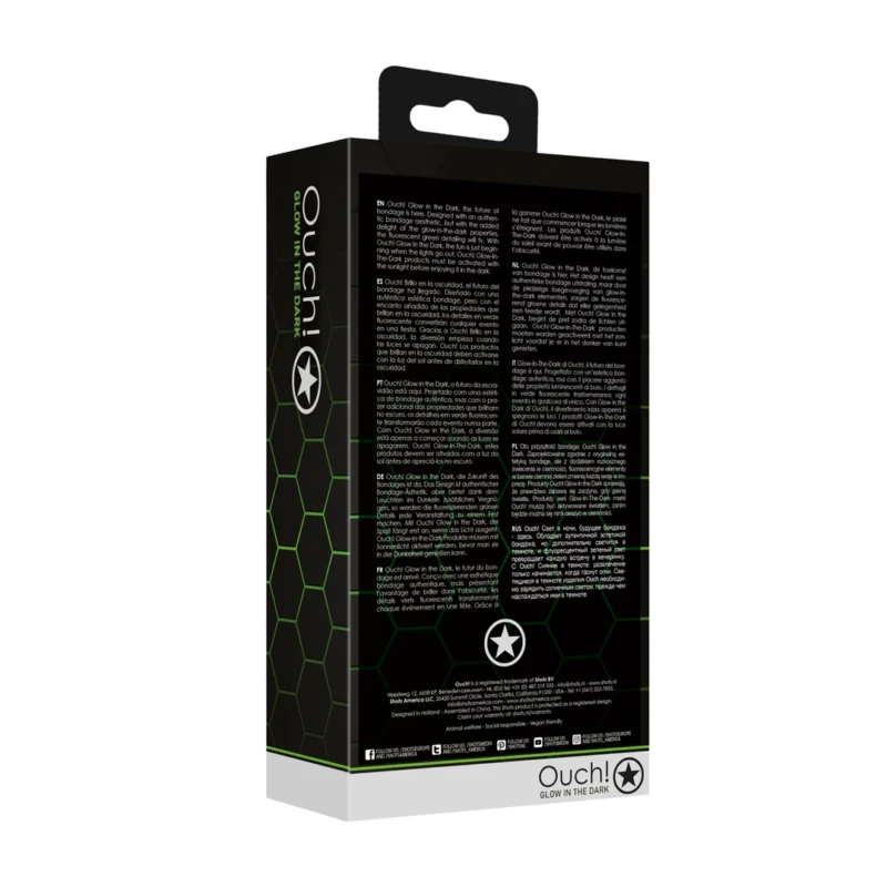 Ouch! Glow in the Dark Silicone Plug & Support Ring - Fluorescent Green