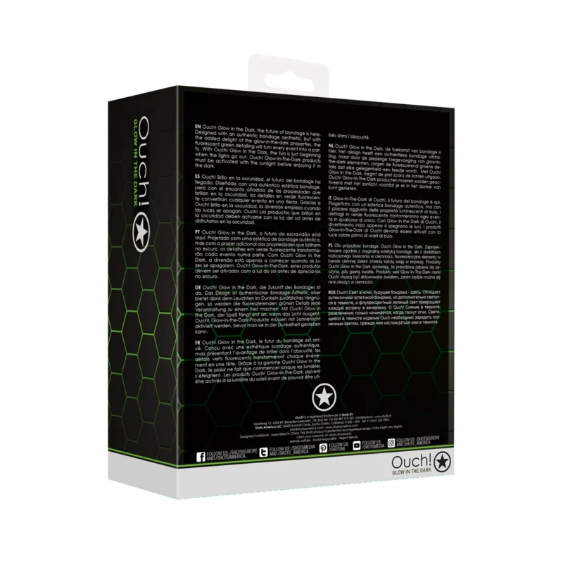 Ouch! Glow in the Dark Plug Set - Fluorescent Green, 3 Sizes
