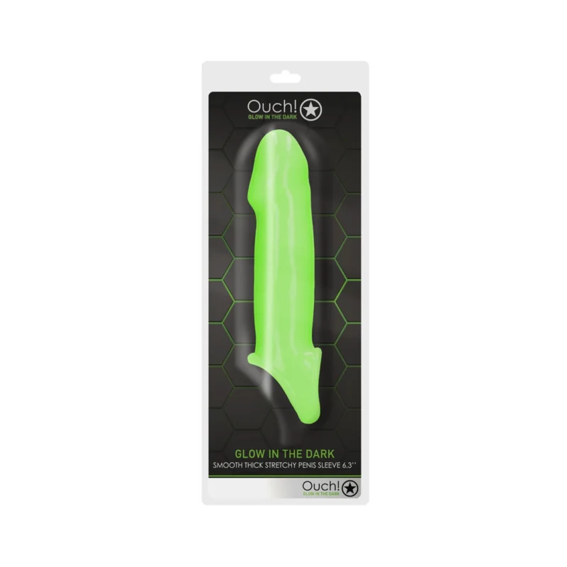 Ouch! Glow in the Dark Flexible Sheath - Thick, Stretchable, Luminous Green
