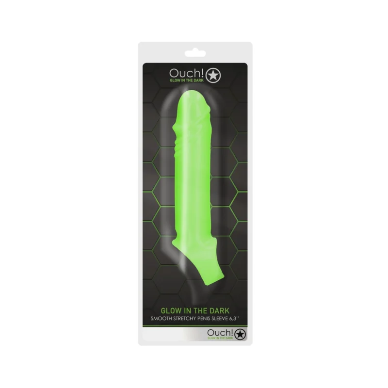 Ouch! Glow in the Dark Flexible Sheath - Stretchable Neon Green
