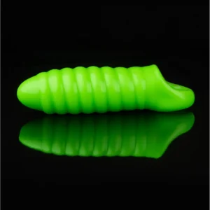 Ouch! Swirl Thick Stretchy Intimate Sheath Glow in the Dark, Green