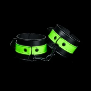 Ouch! Handcuffs Glow in the Dark - Fluorescent Green, Adjustable Size