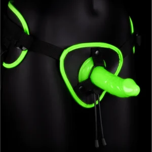 Ouch! Glow-in-the-Dark Adjustable Strap-On Harness Green