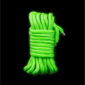 Ouch! Glow in the Dark Bondage Rope 5m - Luminous Green, Soft Touch