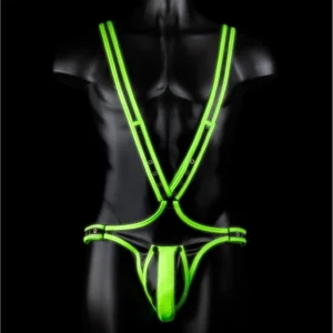 Ouch! Body Harness Glow in the Dark Adjustable L/XL Neon Green