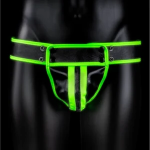 OUCH! Jockstrap Glow-in-the-Dark L/XL - Adjustable Fluorescent Green