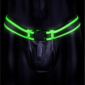 Ouch! Glow in the Dark Jockstrap S/M - Adjustable Fluorescent Harness
