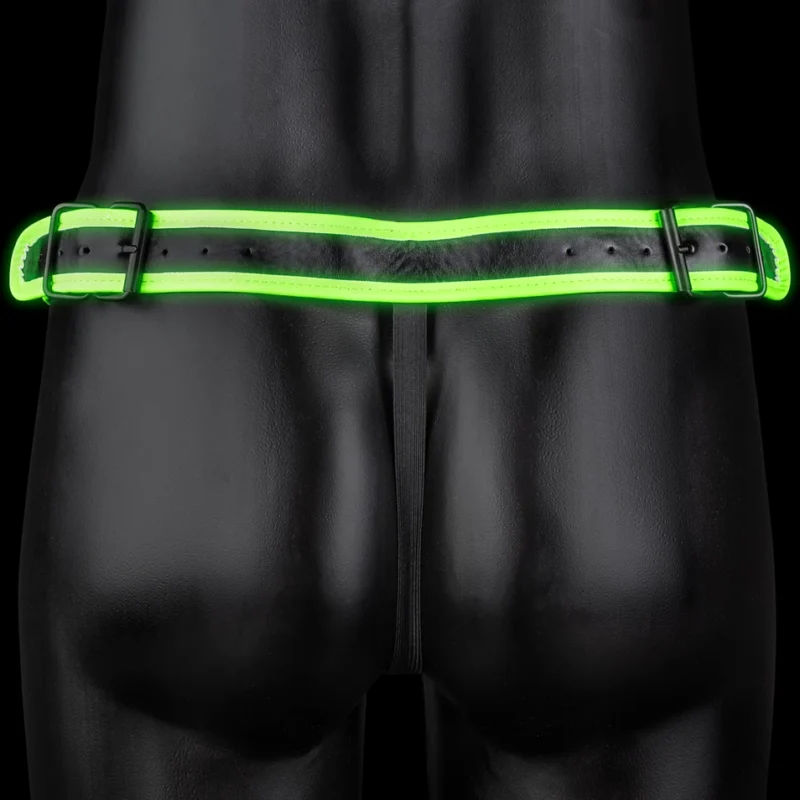 Ouch! Glow in the Dark Jockstrap S/M - Adjustable Fluorescent Harness