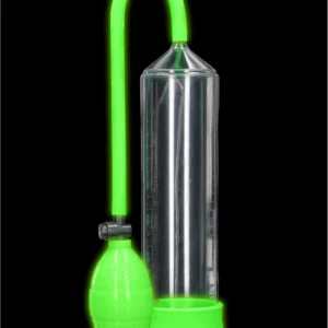 Ouch! Classic Glow-in-the-Dark Intimate Pump, Ergonomic Design, Green