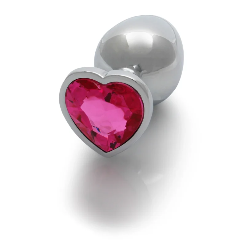 Ouch! Heart Gem Intimate Accessory Large - Metal, Jewel Base