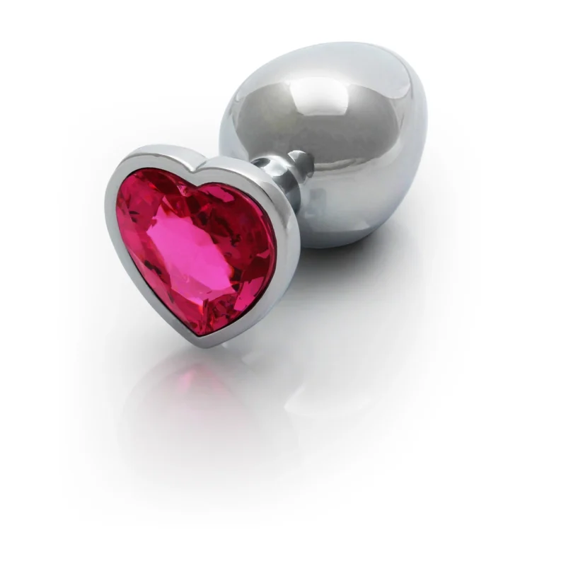 Ouch! Heart Gem Intimate Accessory Large - Metal, Jewel Base