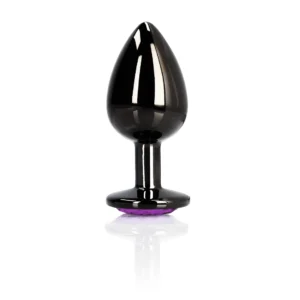 Ouch! Aluminum Intimate Plug Medium - Heart-Shaped Jewel Base