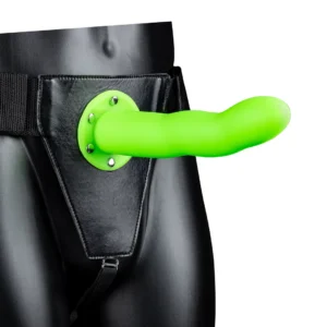 Ouch! Curved Hollow Strap-On 20 cm - Glow in the Dark, Adjustable Fit