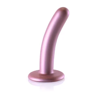 Ouch! Smooth Silicone Intimate Device 12 cm Metallic with Suction Cup