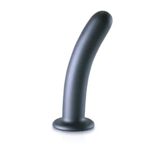 OUCH! Smooth Silicone 17 cm Intimate Model with Suction Cup, Metallic Blue