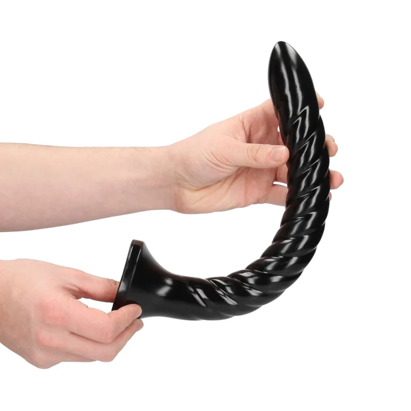 OUCH! Swirled Anal Snake 30 cm Flexible Intimate Trainer with Suction Cup