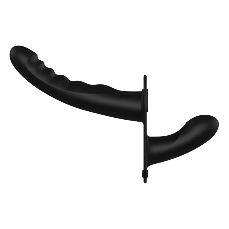 Ouch! Silicone Adjustable Strap-On System Black - Medical Grade Material
