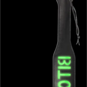 OUCH! Glow in the Dark Paddle - Fluorescent Green Bondage Accessory
