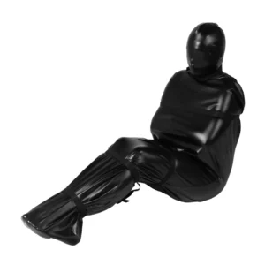 Ouch! Full-Body Restraint Bag Black - Durable PVC with Nylon Straps