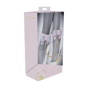 Ouch! Paris Collection Leg Cuffs Pink - Adjustable Bonded Leather