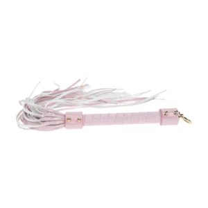 Ouch! Paris Collection Flogger Pink - Bonded Leather, Iridescent Accents
