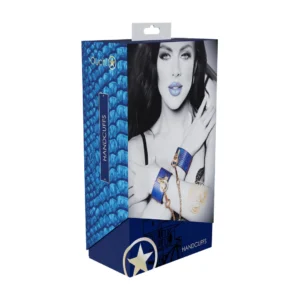 Ouch! Florence Collection Adjustable Handcuffs Blue Iridescent Finish