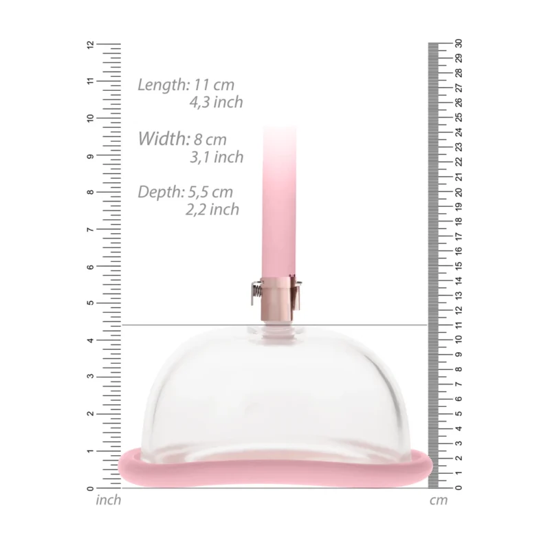 Shots Pumped Intimate Suction Device with Acrylic Cylinder Clear