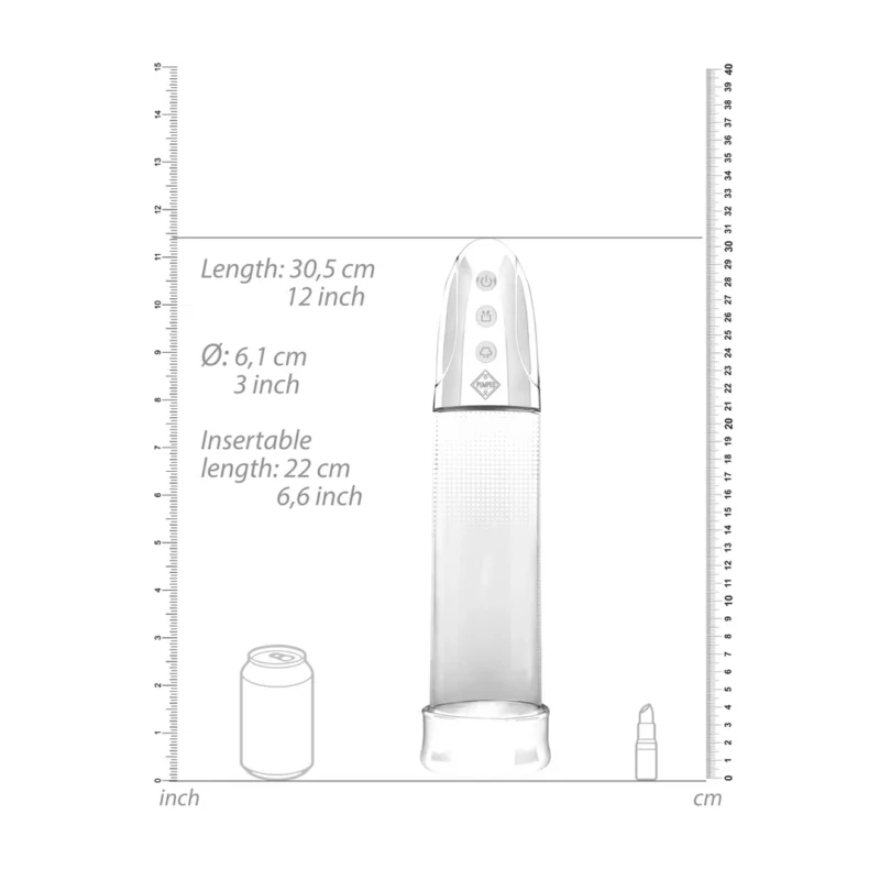 Shots Luv Automatic Rechargeable Intimate Vacuum Device 20 cm USB