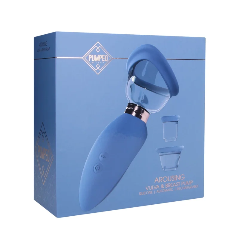 Shots Arousing Blue Įkraunamas intymios vakuuminės sistemos rinkinys