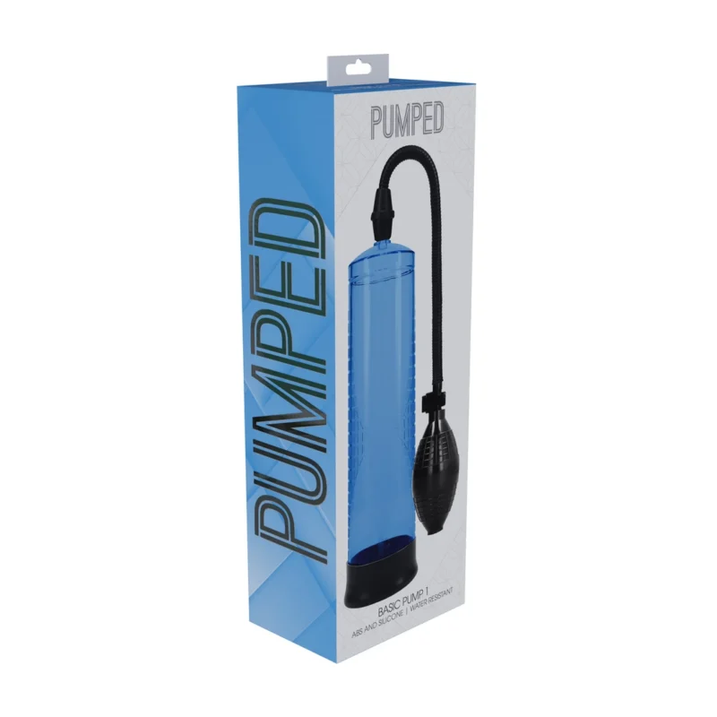Pumped Basic Pump 1 Blue – vandeniui atspari vakuuminė sistema, didelis cilindras