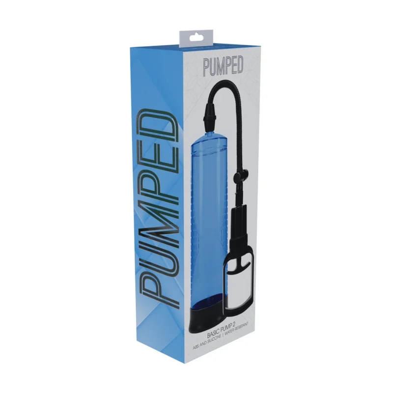 Pumped Basic Pump 2 Blue – vandeniui atspari intymiojo vakuumo sistema