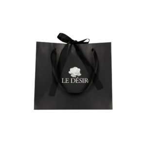 Le Desir Elegant Gift Bag with Black Satin Ribbon - Luxury Packaging