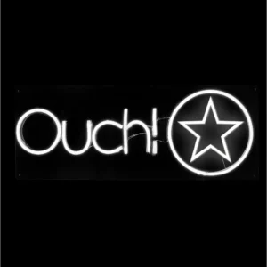 OUCH! Neon RGB Box Sign with Remote - Adjustable Color Display