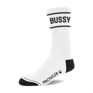 Prowler RED Sport Socks White/Black with Banded Logo Print