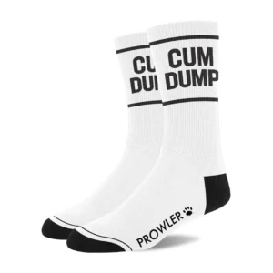 Prowler RED Unisex White/Black Athletic Socks - Bold Logo Design