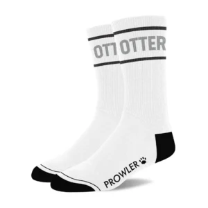Prowler RED Otter Socks White/Grey - Classic Cotton Model, Size M/L