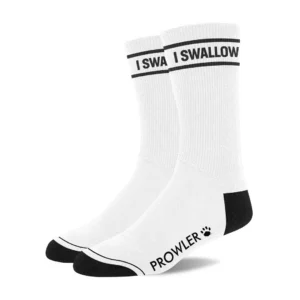 Prowler RED Athletic Socks White/Black - Bold Logo Design, Size Universal