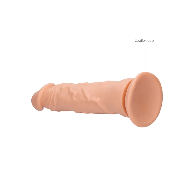 Seven Creations Model 10/25 cm Anatomical Dong, Velvet Touch TPE, Suction Cup
